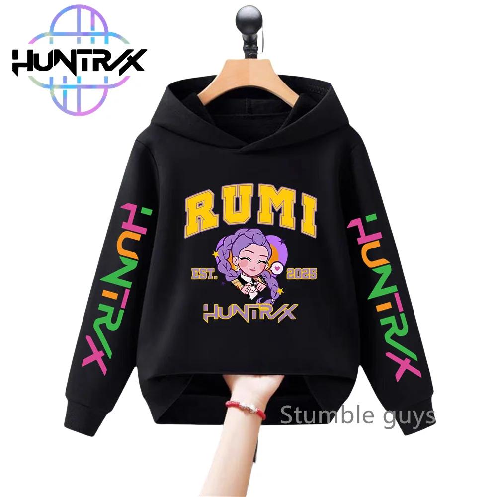 Kids KPop Demon Hunters Autumn Boys Girls Hoodie Long Sleeve Sweatshirt Sportswear Anime Clothes Stylish