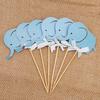 10PCS Cartoon Elephant Cupcake Picks Cake Toppers for Kids Birthday Party Decoration