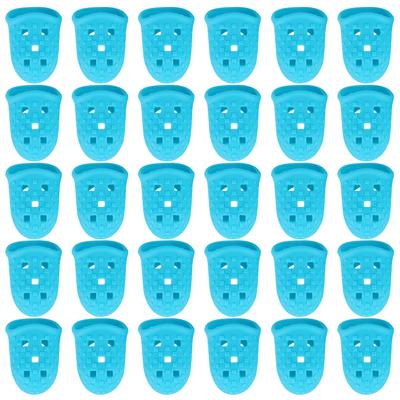 30 Pezzi Cappucci per Dita da Chitarra Plettri da Pollice Cappello Protezione Elastica in Silicone Cucito Riparazione Copertura Protettiva