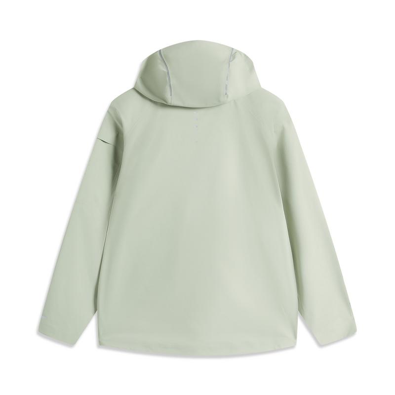 Li Ning CF Su Wan Long Jia Series Solid Color Hooded Casual Outdoor Hiking Waterproof Windproof Jacket Unisex Jacket Desert-Green AEMU047-1