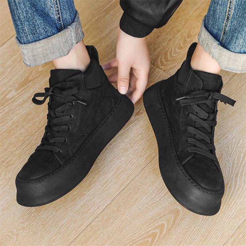 Japanese retro high-top shoes autumn new Martin boots platform high-top casual board shoes trendy shoes
