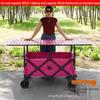 Folding Outdoor Camping Cart with Liftable Table for Street Stalls and Night Markets