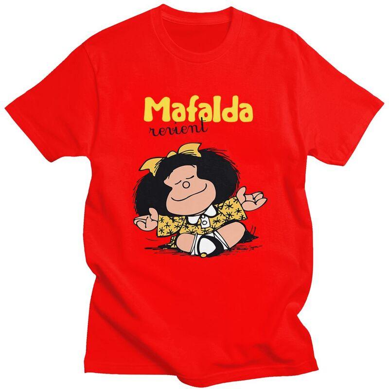 

Custom Quino Comic Cartoon Mafalda T Shirts for Men 100 Cotton Tee Tops Tshirts Short Sleeve Casual Tshirt Clothes S