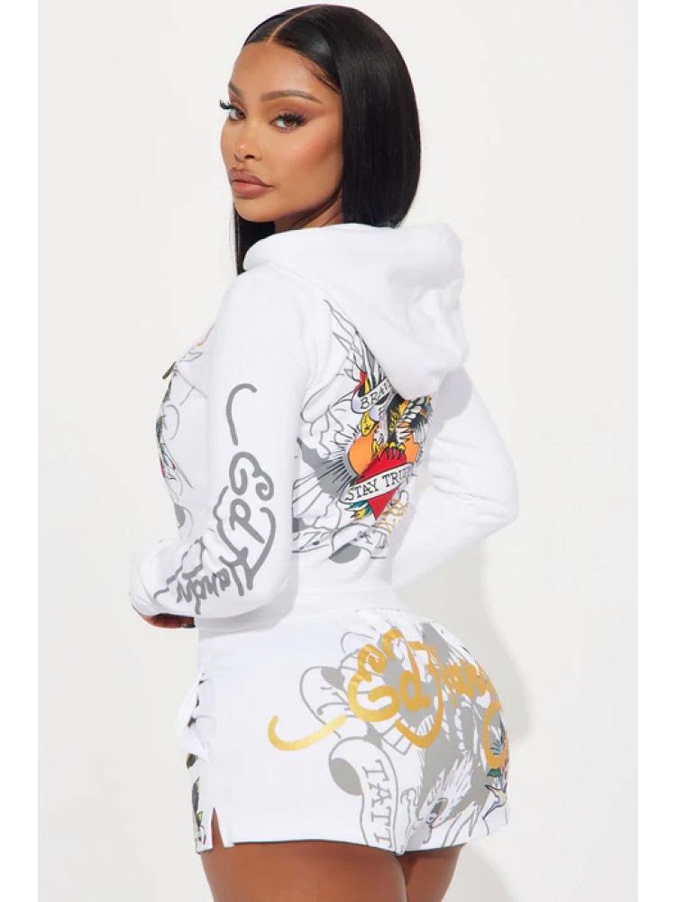 Dámská 2024 Evropsko-americká módní sada - XH905 Poziční potisk Ležérní nošení