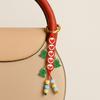 Cute Bag Accessories Pendant Korean Style Colorful Rope Keychain Love Cherry Pendant  Car Keyring