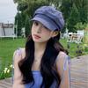 New Octagonal Hat Children's Spring and Summer Street Versatile Face Newsboy Hat Sweet Literary Plaid Beret