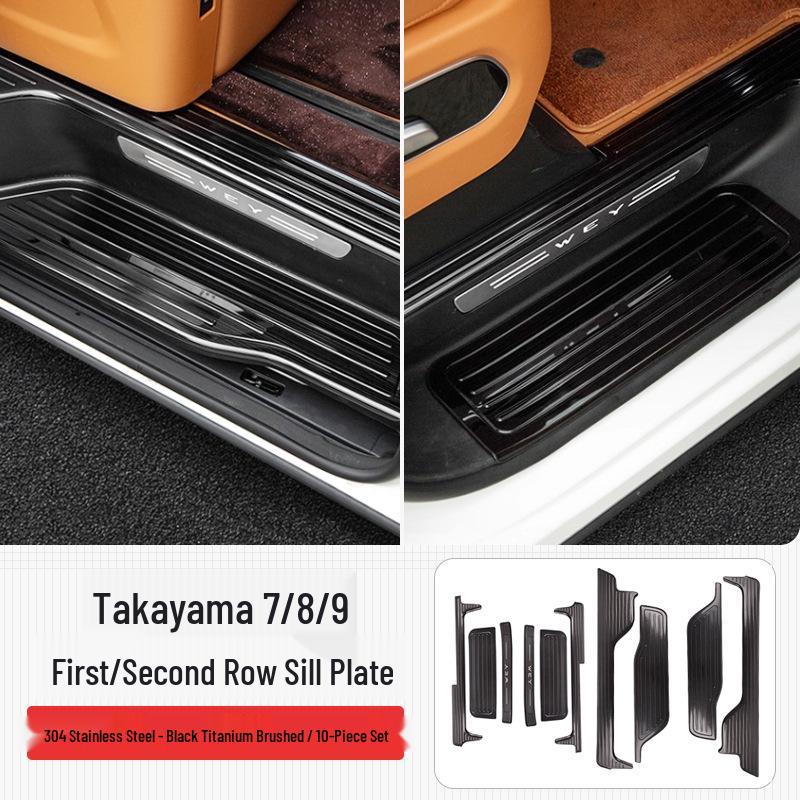Stainless Steel Scuff Plate Welcome Pedal Protector for Wey Gaoshan 7/8/9