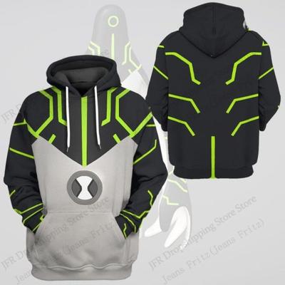 Cartoon Anime Ben 10 Ultra T Cosplay 3D-Druck Hoodies Herren Damen Mode Hoodie Jungen Mädchen Sweatshirt Damen Sweats Herren Trainingsanzüge