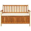 vidaXL Garten Aufbewahrungsbank Akazienholz Massiv 120 x 63 x 84 cm