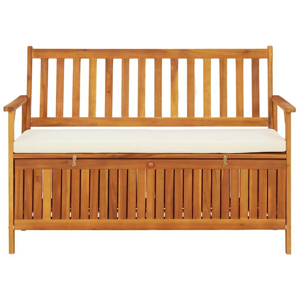 vidaXL Garten Aufbewahrungsbank Akazienholz Massiv 120 x 63 x 84 cm
