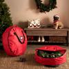 Foldable Christmas Tree Wreath Storage Bag PE Dustproof  Waterproof Large-capacity Storage Bags Xmas Wreath Bag Holiday Bags