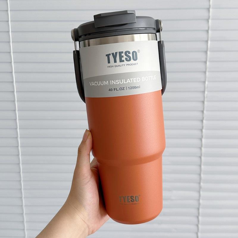 TYESO Large Capacity Stainless Steel Thermo Bottle Car Coffee Cup Keep Cold and Heat Thermal Mug Sport Water Bottle Vacuum Flask