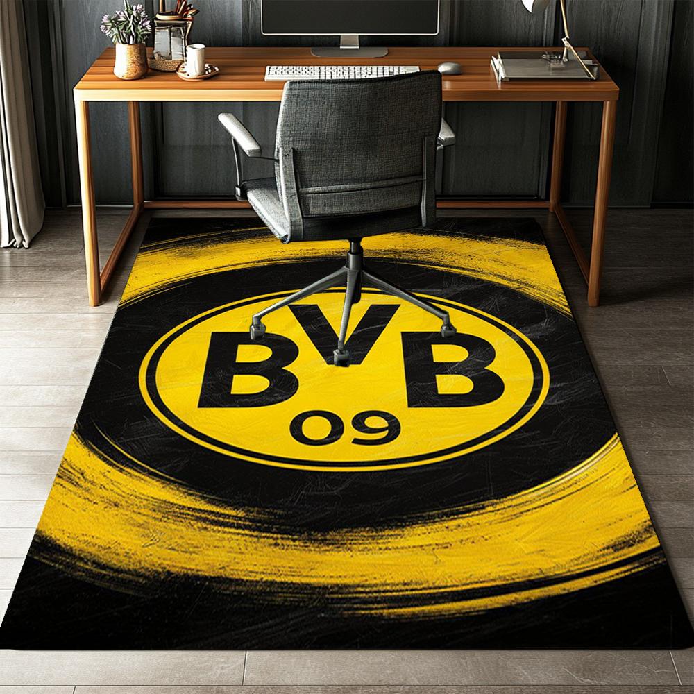 Borussia Dortmund Printed Carpet,Rug,for Office Chair Living Room Bedroom Kitchen Room Decor Gifts.