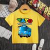 Tayo The Little Bus Kawaii Style Hip-Hop O-Neck T-Shirt for Kids Unique Gift Idea with Fun Prints Comfortable Kids' Clothing