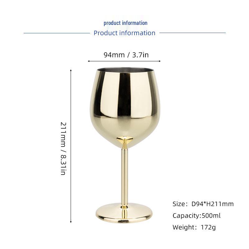 Europäisches Luxus-Wein- und Champagnerglas aus Edelstahl
