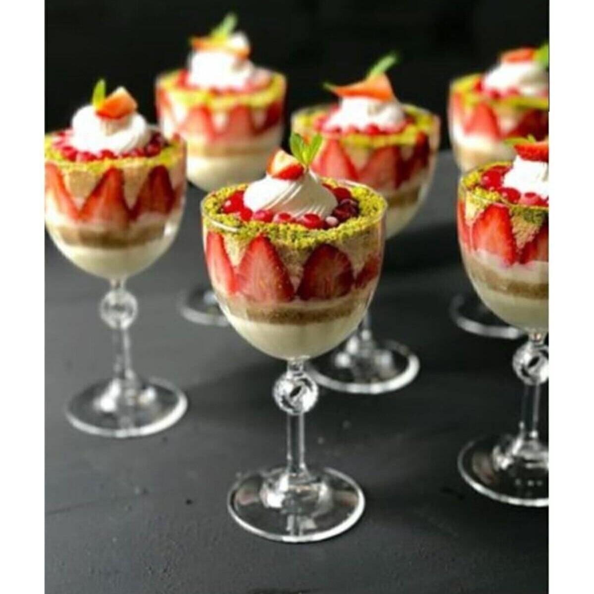 

6 Pieces Glass 280 cc Magnolia Cup Home Kitchen Dessert Bowl Standart білий