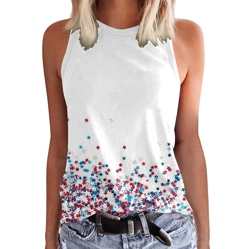 Sunflower dandelion 3D printed vest for women's casual wear