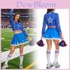 Halloween Cheerleader Costume Set With Polyester Fabric For Cosplay And Themed Events