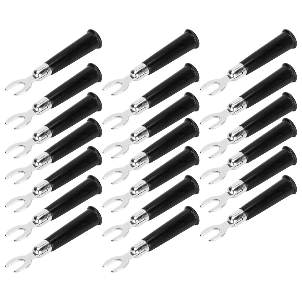20Pcs 6mm U Y Type Electrical Crimp Terminals Insulated Fork Spade Wire Connectors for Industrial Electronic