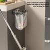 Plastic Suction Cup Trash Bag Holder With Foldable Design For Kitchen And Bathroom Storage