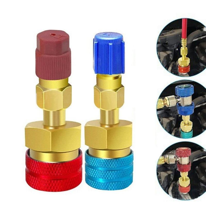 R1234YF Fitting Connector R1234YF to R134A Quick Coupler Adapter High Low Side Connector Conversion Kit Quick Couplers