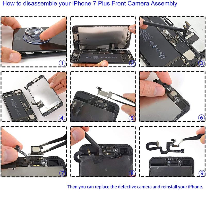 Face Front Camera With Sensor Proximity Light Microphone Flex Cable For iPhone 7 7P 8 Plus And Ear piece Sound Speaker