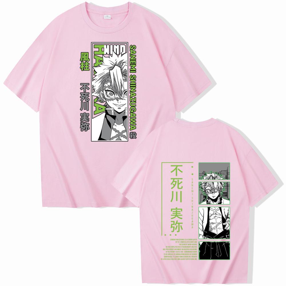 2025 Anime Demon Slayer Shinazugawa Sanemi Tricouri Unisex Femei Vară Casual Gât O Mânecă Scurtă Tricouri Unisex