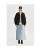 LUCKY CHOUETTE Back Banding Color Block Long Denim Skirt (Blue) Lfpdm25320Bux