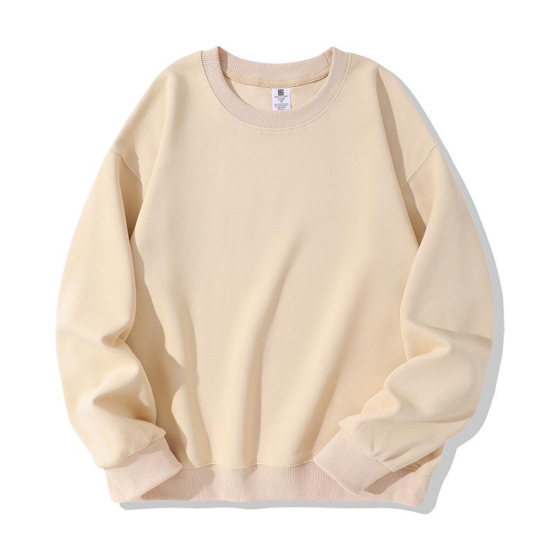 2026 Autumn Unisex 300g Cotton Round Neck Drop Shoulder Sweatshirt - Loose, Comfortable, and Skin-Friendly