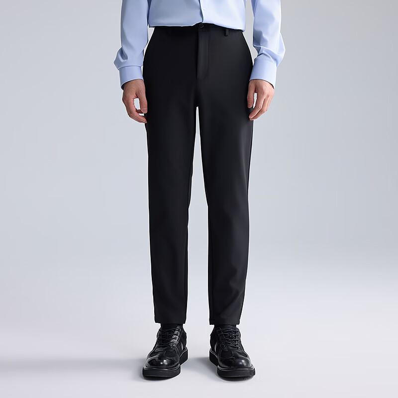 Lilang Men's Elastic Slim-Fit Cropped Casual Pants