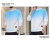 JSEN Gradient Color Men's Round Neck Hoodie - Trendy, Loose, Versatile Top for Spring & Autumn