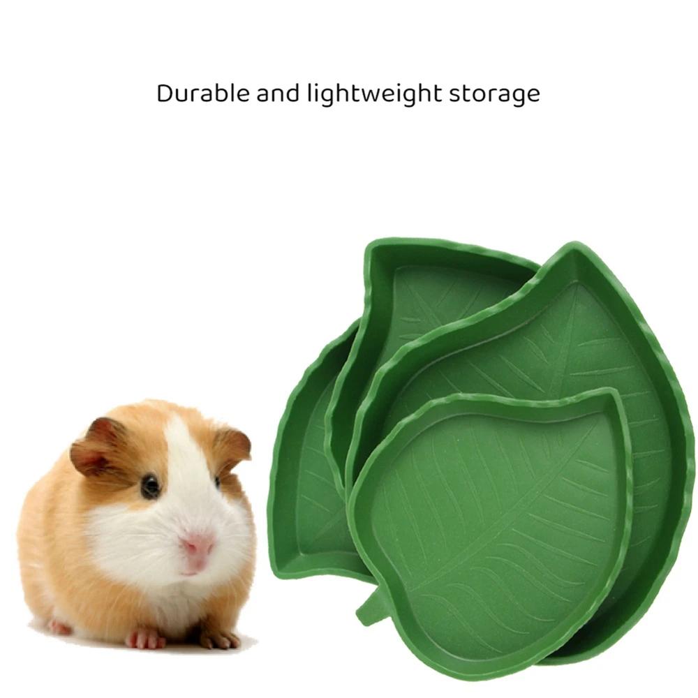 Leaf Shape Reptile Feeder Food Water Bowl For Turtle Lizards Hamsters Snakes Tortoise Gecko Small Pets Feeder Pet Supplies