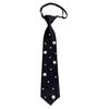 Dames Luxe Parel Accent Stropdas Polyester Stof Voorknoop Zwart Stropdas voor Zakelijke Professionals Of Casual Outfits