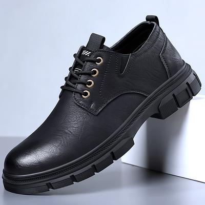 Tooling Shoes Men's 2025 Four-season Business Leather Shoes Men's Casual Driving Shoes Soft-soled Versatile Board Shoes