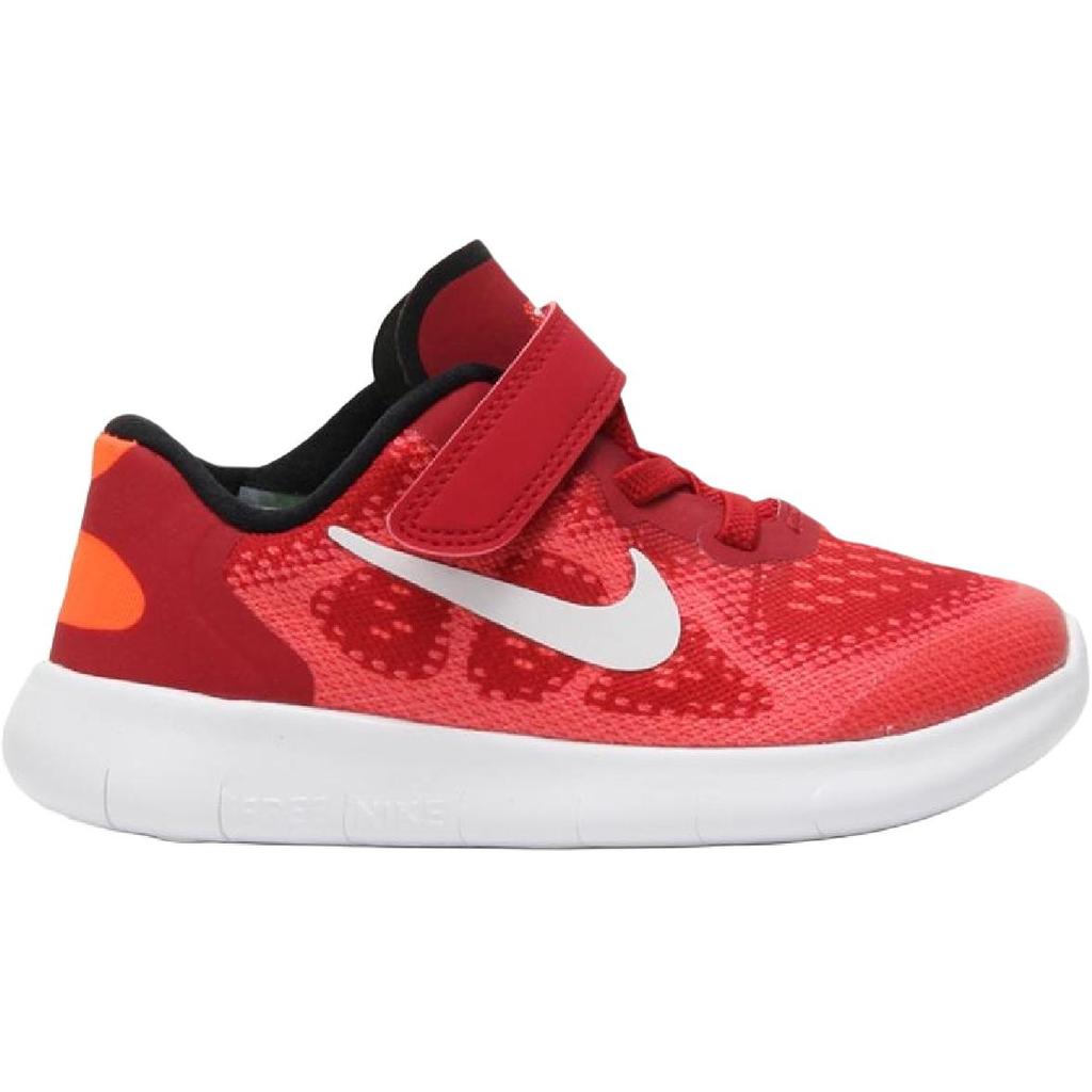 Nike Free Rn 2017 Running Comfortable Durable Low-Top Shoes Baby Shoes Red White 904257-600