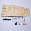 Wooden Hydraulic Excavator Model No.2 DIY Steam Experiment Set with Rotatable Wheels - Scientific Small Production Kit