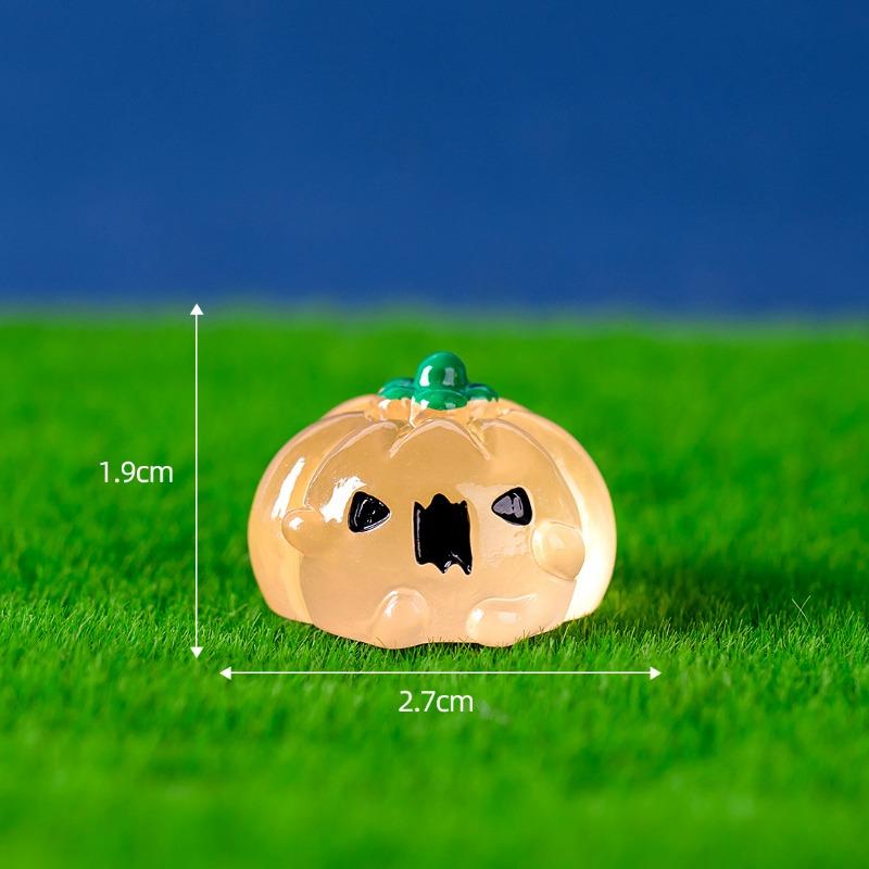 Micro-landscape Luminous Halloween Cute Ghost Devil Pumpkin Decorative Accessories Resin Small Ornaments