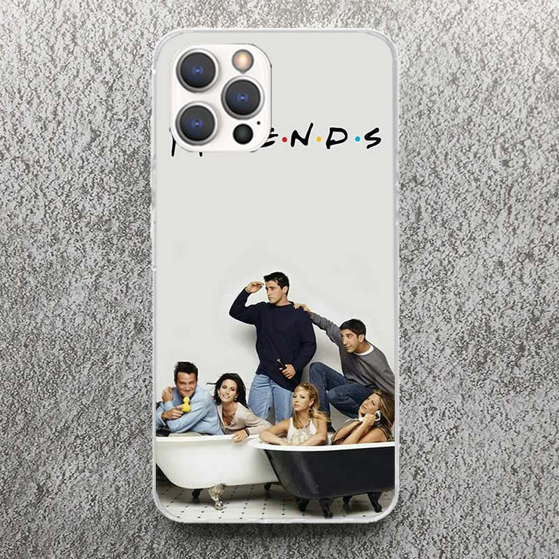 Friends Tv Show Funny Family Print Soft Case for iPhone 17 Air 16 16E 15 14 Plus 13 Mini 12 11 Pro Max Phone Shell SE 7 8 Patter