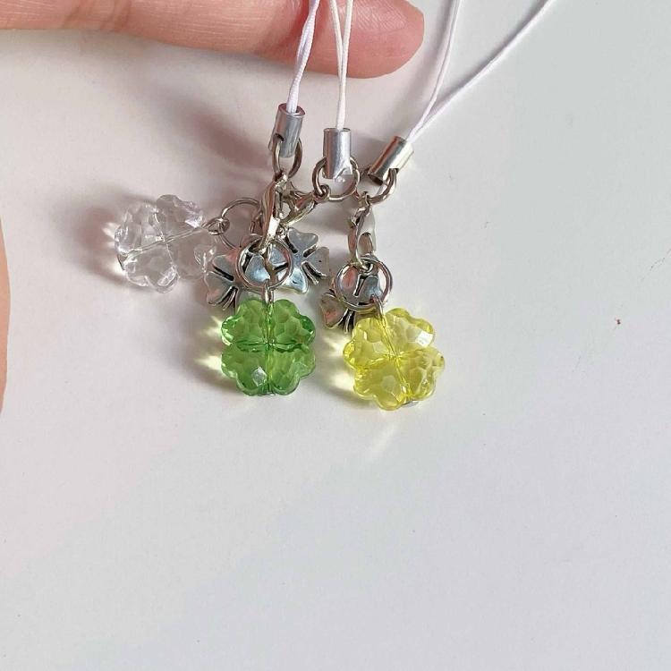 Versatile Use Four Leaf Clovers Phone Chain Multipurpose Phone Lucky Charm Keychain for Keys and Wallets Accessory