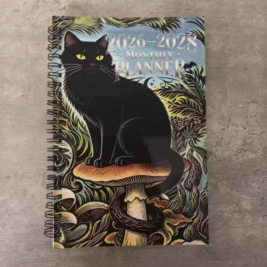 2026-2028 Månedlig Planlegger 3-års Planlegger Bok Jan. 2026 - Des. 2028 36-måneders kalender med tvillingtrådbinding for skolearbeid