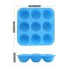 1 Pcs Muffin Cupcake Silicone Mold Square 9 Holes Cupcakes Mold Non Stick Soap Chocolate Muffin Baking Pan Baking Tools