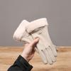 Thick Plush Touchscreen Gloves Windproof Windproof Driving Gloves Winter Warm Gloves  For Women