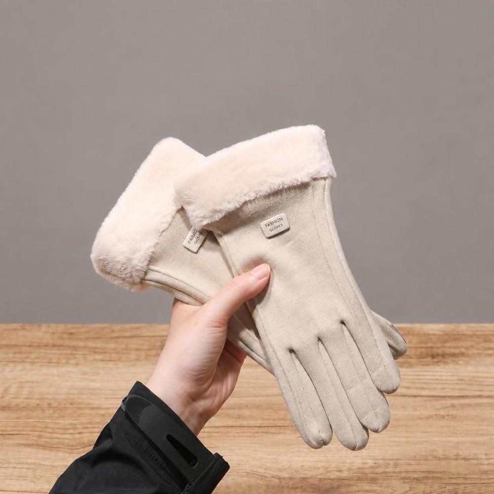 Thick Plush Touchscreen Gloves Windproof Windproof Driving Gloves Winter Warm Gloves For Women