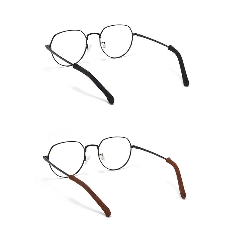 3Pairs 72mm Anti-Slip Eyeglass End Temple Tips Soft Fabric Frame Leg Glasses Retainer Cushion Ear Sock Sleeve Comfort Eyewear
