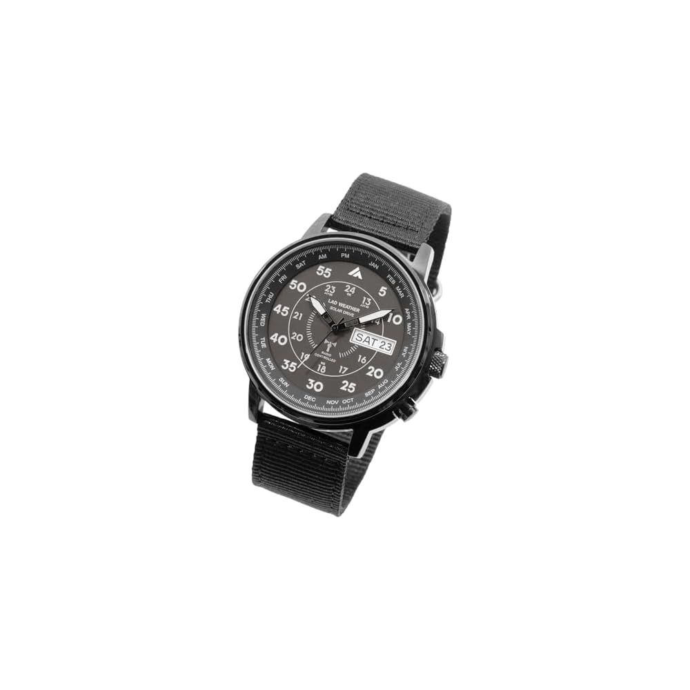 Radweather Men s Radio Solar Watch 100m Waterproof All Black