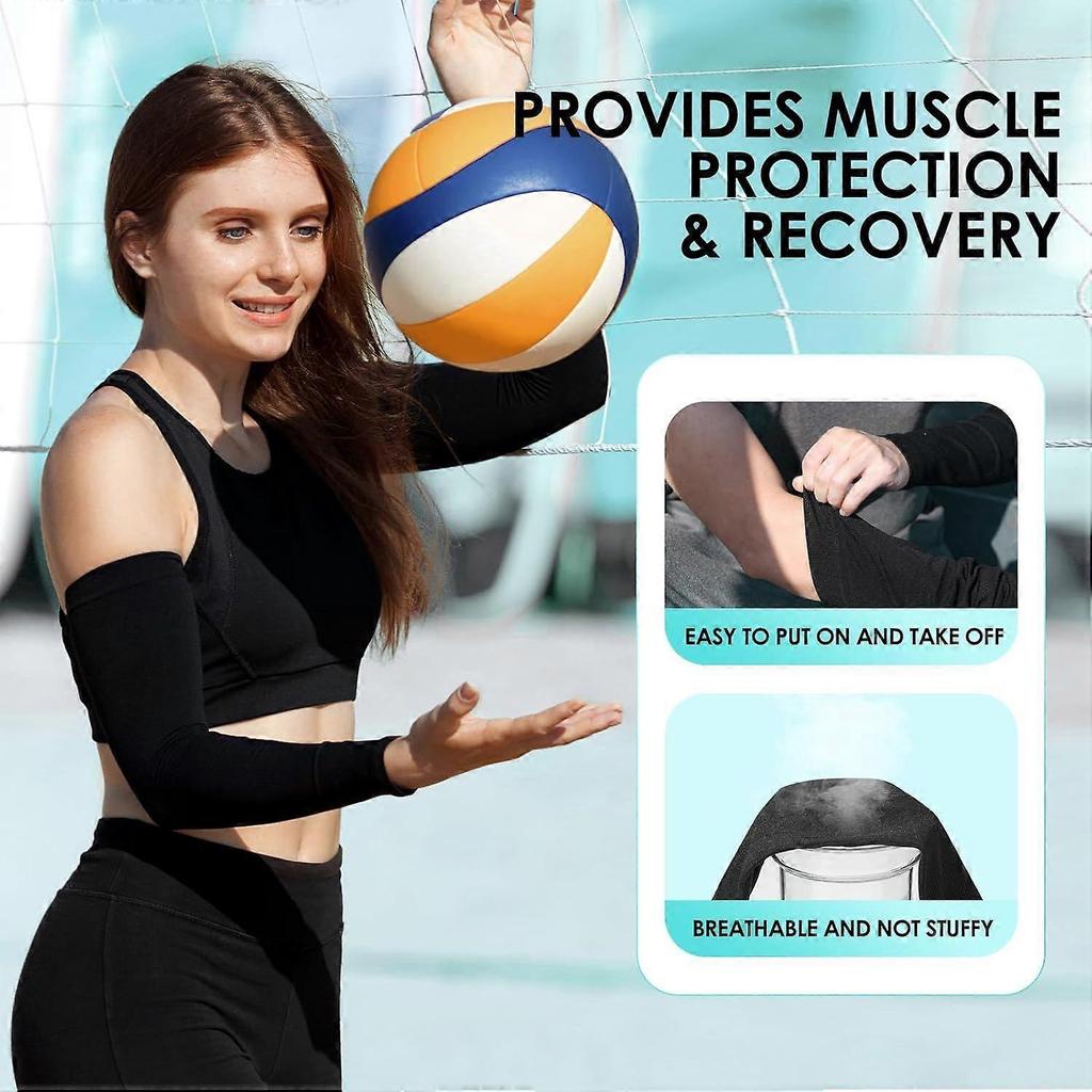4 Paires de Manches de Protection Solaire Anti-UV pour Hommes et Femmes, Manches de Protection Solaire Refroidissantes à Compression - Sports - Exercice - Cache-Tatouage 4 Paires