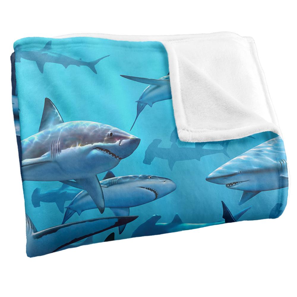Royce McClure Wish You Were Here Silky Great White Shark Supersoft Blanket