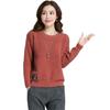 Autumn and Winter Women's Pullover Round Neck Solid Color Sweater Knitted Sweater Long Sleeved for Women