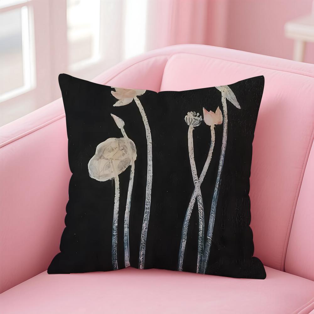 elegant shape ART SSanyu Cushion Cover Pillow Case Soft Skin Friendly Fabric Comfort  Concealed Zipper