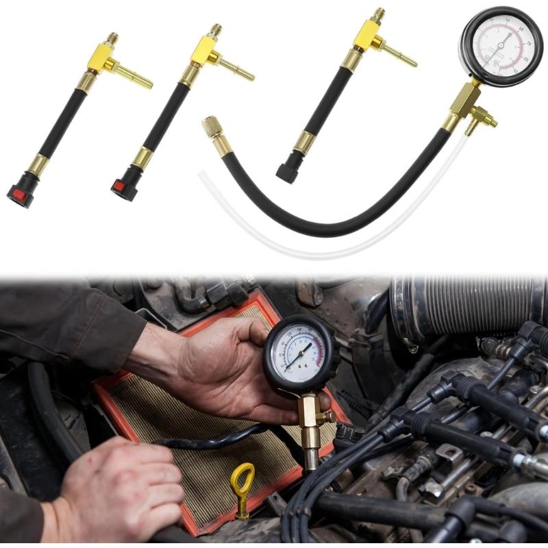 Motorcycle Fuel System Pressure Testing Diagnostic Tool Kit For Automotive Troubleshooting Mechanics And DIY Enthusiasts